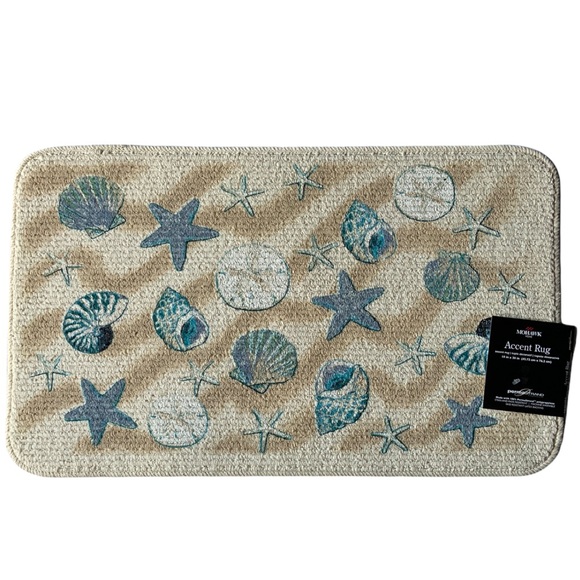 Mohawk Beach Coastal Nautical Shells Accent Rug 18” x 30” - Picture 7 of 8